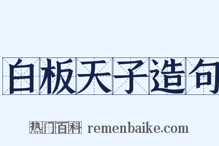 白板天子造句是什么意思的图片